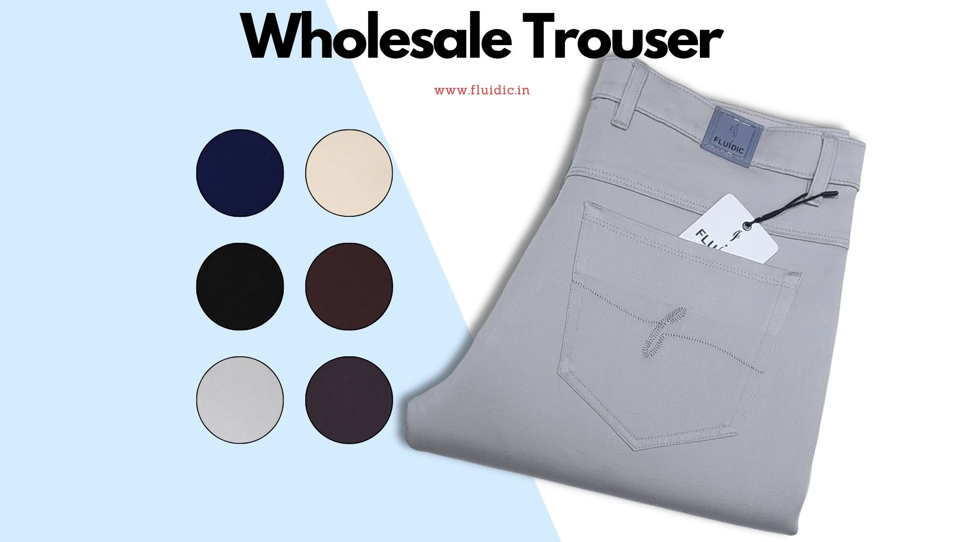 Wholesale trouser pants collection displayed at Bihar clothing wholesaler market