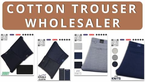 Premium cotton trousers wholesale collection displayed at Fluidic showroom in Kolkata