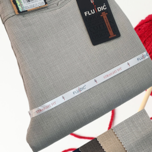 Fluidic Knitted Print Straight fit Cotton Trouser D No. FK 11006 (M.R.P - 1350)