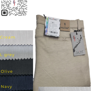 Fluidic Knitted Print Slub Cotton Trouser H N 13001 (M.R.P - 1350)